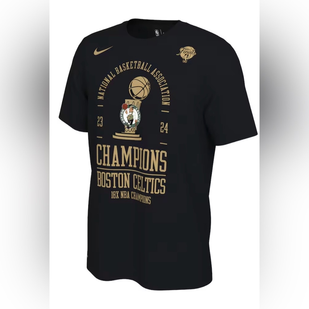 NWT Boston Celtics Nike 18-Time NBA Finals Champions Locker Room T-Shirt - Black